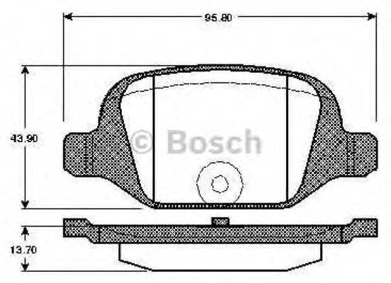 BOSCH 0986TB2796 Комплект гальмівних колодок, дискове гальмо