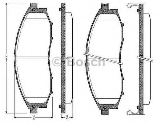 BOSCH 0986TB2805 Комплект гальмівних колодок, дискове гальмо