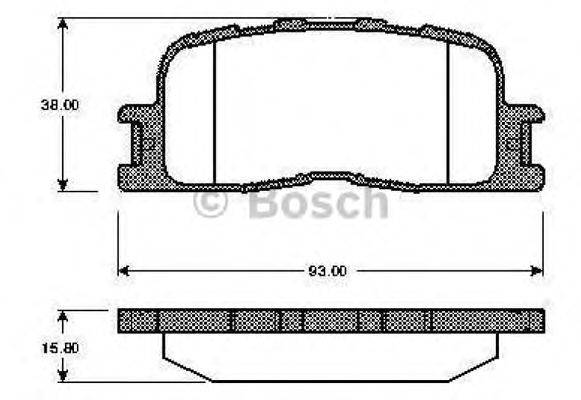 BOSCH 0986TB2987 Комплект гальмівних колодок, дискове гальмо