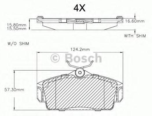 BOSCH F03A150017 Комплект гальмівних колодок, дискове гальмо