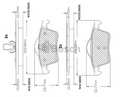 BOSCH F03B150066 Комплект гальмівних колодок, дискове гальмо