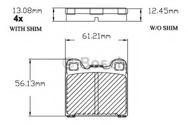 BOSCH F03B150204 Комплект гальмівних колодок, дискове гальмо