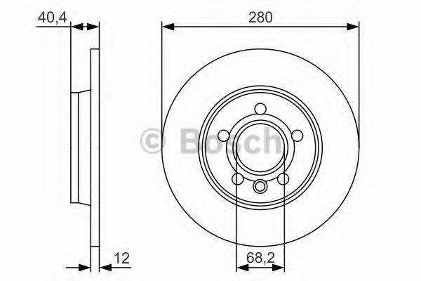 BOSCH 0986479R91 гальмівний диск