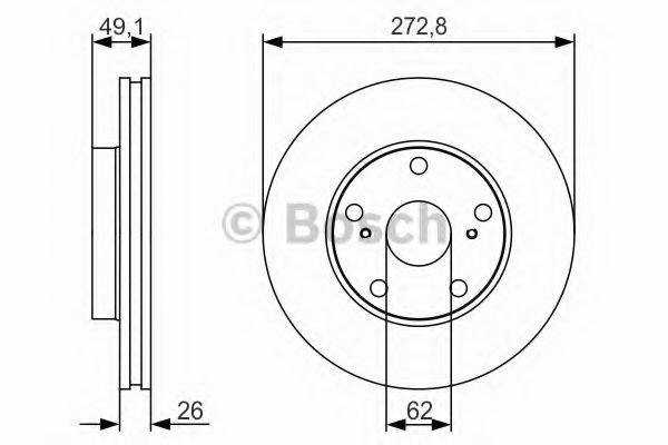 BOSCH 0986479S16 гальмівний диск