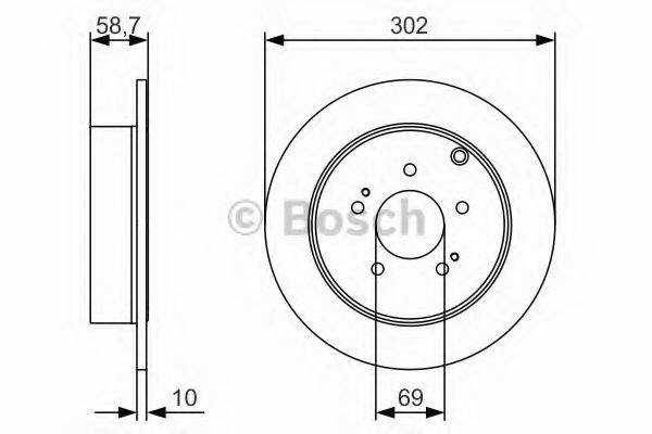 BOSCH 0986479532 гальмівний диск