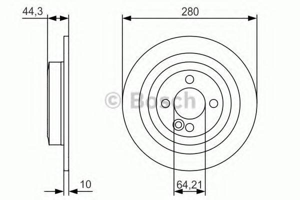 BOSCH 0986479A08 гальмівний диск