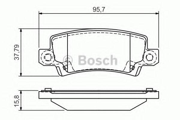 BOSCH 0986495072 Комплект гальмівних колодок, дискове гальмо