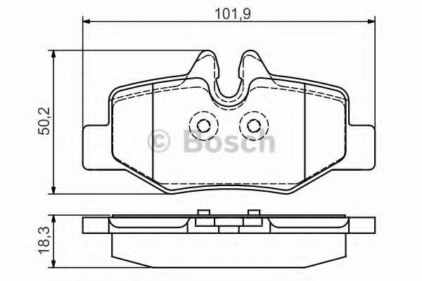 BOSCH 0986495088 Комплект гальмівних колодок, дискове гальмо