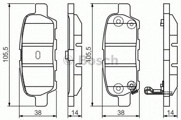 BOSCH 0986495089 Комплект гальмівних колодок, дискове гальмо