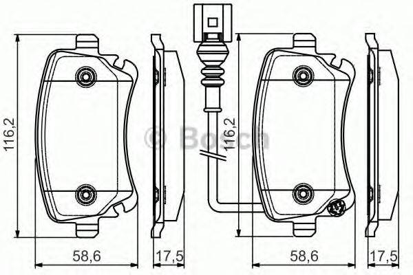 BOSCH 0986495094 Комплект гальмівних колодок, дискове гальмо