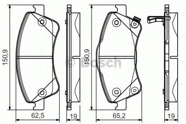 BOSCH 0986495106 Комплект гальмівних колодок, дискове гальмо