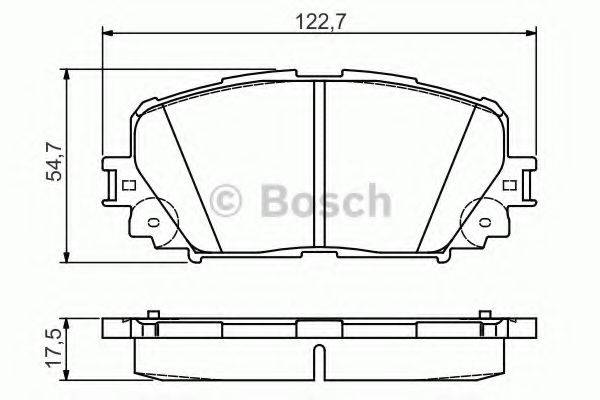 BOSCH 0986495109 Комплект гальмівних колодок, дискове гальмо