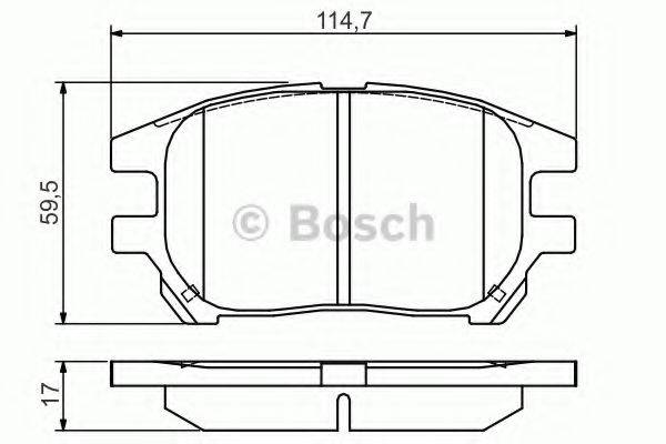 BOSCH 0986495140 Комплект гальмівних колодок, дискове гальмо