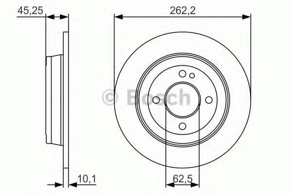 BOSCH 0986479A44 гальмівний диск