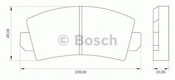 BOSCH 0986BB0000 Комплект гальмівних колодок, дискове гальмо