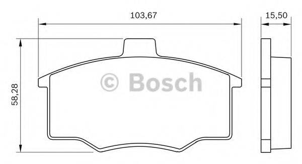 BOSCH 0986BB0019 Комплект гальмівних колодок, дискове гальмо