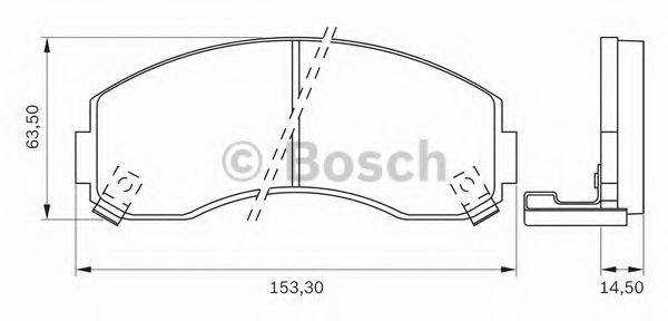 BOSCH 0986BB0078 Комплект гальмівних колодок, дискове гальмо