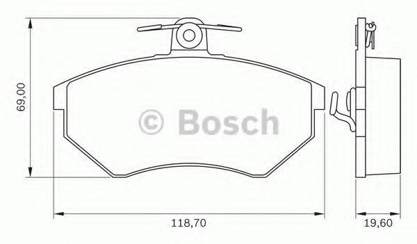 BOSCH 0986BB0081 Комплект гальмівних колодок, дискове гальмо