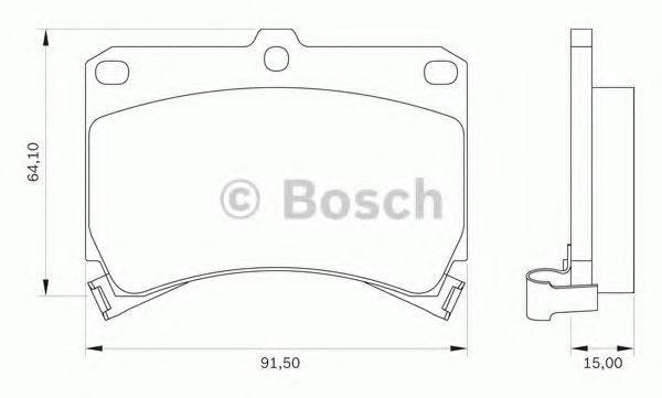 BOSCH 0986BB0087 Комплект гальмівних колодок, дискове гальмо