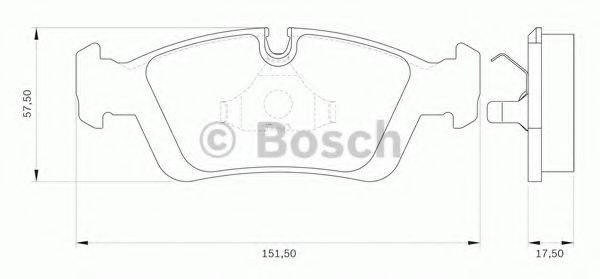 BOSCH 0986BB0148 Комплект гальмівних колодок, дискове гальмо