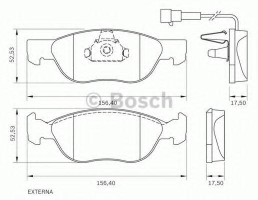 BOSCH 0986BB0149 Комплект гальмівних колодок, дискове гальмо