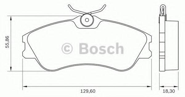 BOSCH 0986BB0151 Комплект гальмівних колодок, дискове гальмо