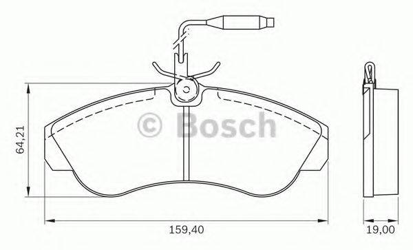 BOSCH 0986BB0155 Комплект гальмівних колодок, дискове гальмо