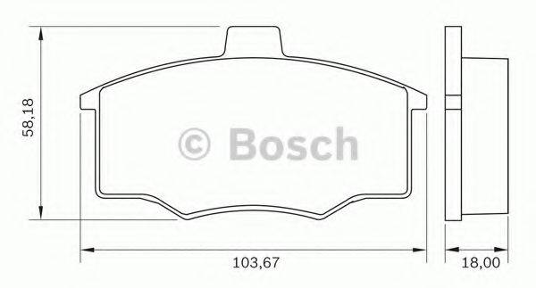 BOSCH 0986BB0262 Комплект гальмівних колодок, дискове гальмо