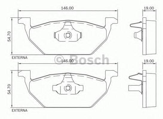 BOSCH 0986BB0714 Комплект гальмівних колодок, дискове гальмо