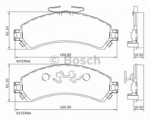 BOSCH 0986BB0731 Комплект гальмівних колодок, дискове гальмо