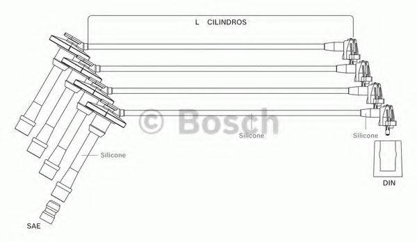 BOSCH F00099C107 Комплект дротів запалювання