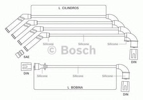 BOSCH F00099C114 Комплект дротів запалювання