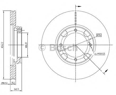 BOSCH 0986BB4292 гальмівний диск