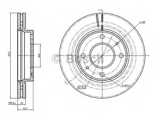 BOSCH 0986BB4305 гальмівний диск