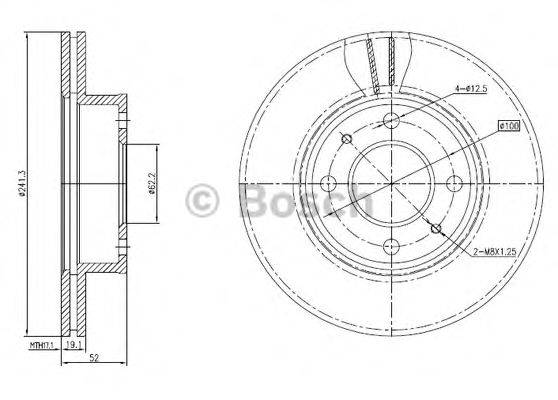 BOSCH 0986BB4309 гальмівний диск