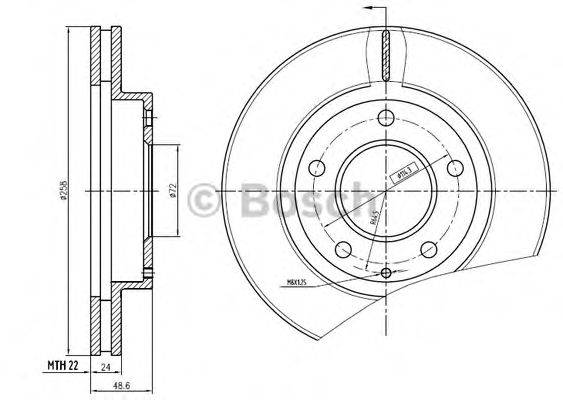 BOSCH 0986BB4366 гальмівний диск