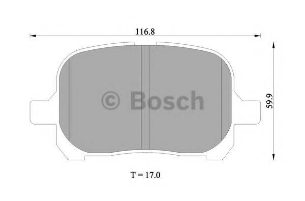 BOSCH 0986505001 Комплект гальмівних колодок, дискове гальмо