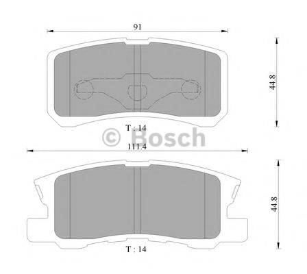 BOSCH 0986505079 Комплект гальмівних колодок, дискове гальмо