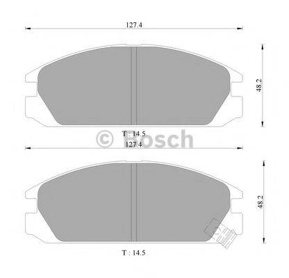 BOSCH 0986505357 Комплект гальмівних колодок, дискове гальмо