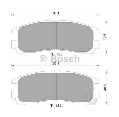 BOSCH 0986505397 Комплект гальмівних колодок, дискове гальмо