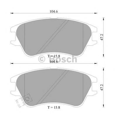 BOSCH 0986505405 Комплект гальмівних колодок, дискове гальмо