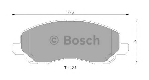 BOSCH 0986505408 Комплект гальмівних колодок, дискове гальмо