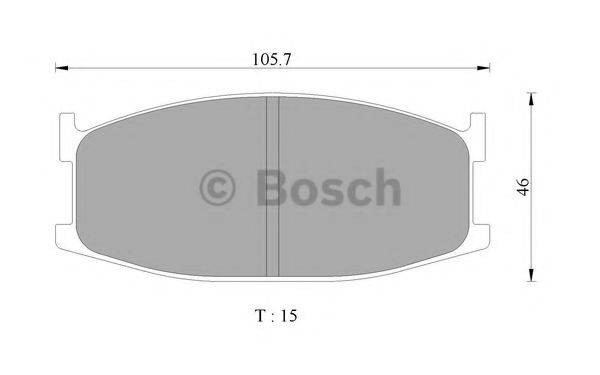 BOSCH 0986505716 Комплект гальмівних колодок, дискове гальмо