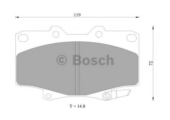 BOSCH 0986505904 Комплект гальмівних колодок, дискове гальмо