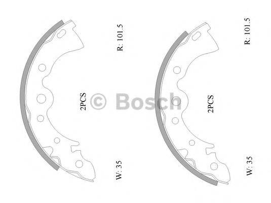 BOSCH 0986AB0040 Комплект гальмівних колодок