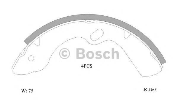 BOSCH 0986AB0190 Комплект гальмівних колодок