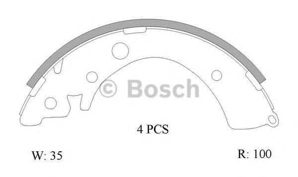 BOSCH 0986AB0805 Комплект гальмівних колодок