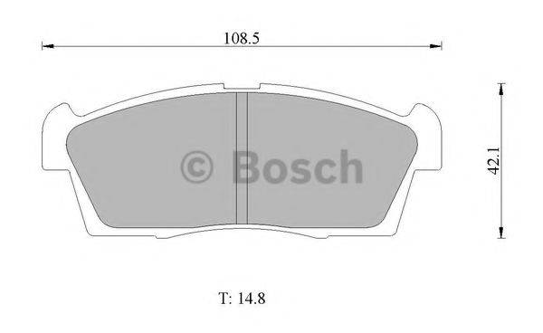 BOSCH 0986AB1010 Комплект гальмівних колодок, дискове гальмо