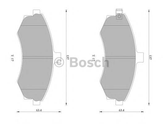 BOSCH 0986AB1023 Комплект гальмівних колодок, дискове гальмо