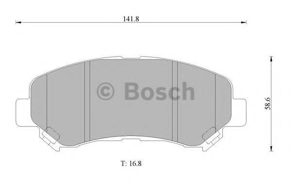 BOSCH 0986AB1386 Комплект гальмівних колодок, дискове гальмо